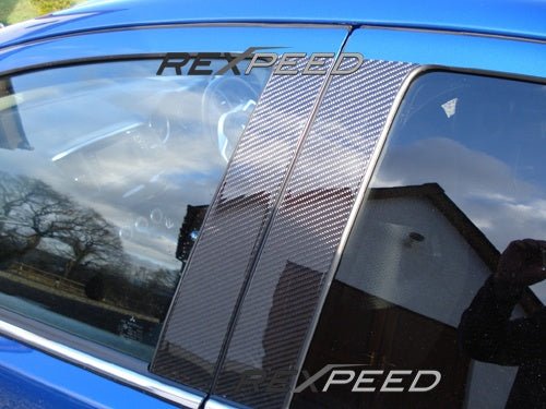 Rexpeed Carbon Fiber Pillar Trim Mitsubishi Evo X 2008 - 2015 | R86 - JDMuscleExterior GarnishesR86