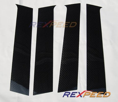 Rexpeed Carbon Fiber Pillar Trim Mitsubishi Evo X 2008 - 2015 | R86 - JDMuscleExterior GarnishesR86