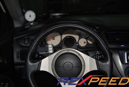 Rexpeed Carbon Fiber Steering Wheel Gauge Pod Single Mitsubishi EVO 7 - 9 2001 - 2007 | R65 - JDMusclePodsR65
