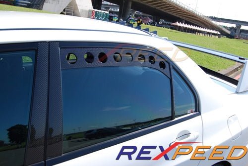Rexpeed Carbon Fiber Window Vent Mitsubishi EVO 7 - 9 2001 - 2007 | R104 - JDMuscleHood Scoops / VentsR104