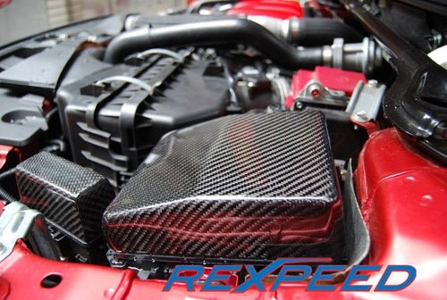 Rexpeed Carbon Fuse Box Covers Mitsubishi Evo X 2008 - 2015 | R167 - JDMuscleFuse Box CoversR167