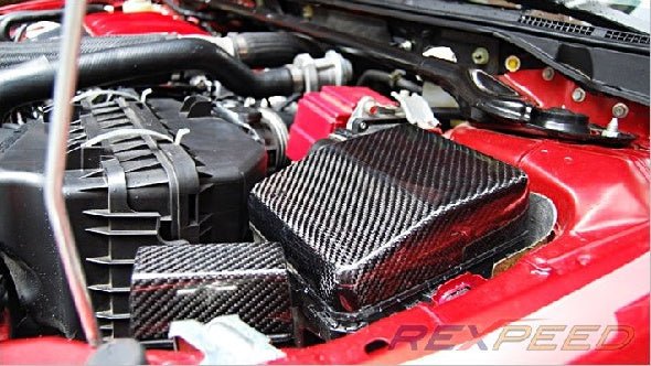 Rexpeed Carbon Fuse Box Covers Mitsubishi Evo X 2008 - 2015 | R167 - JDMuscleFuse Box CoversR167