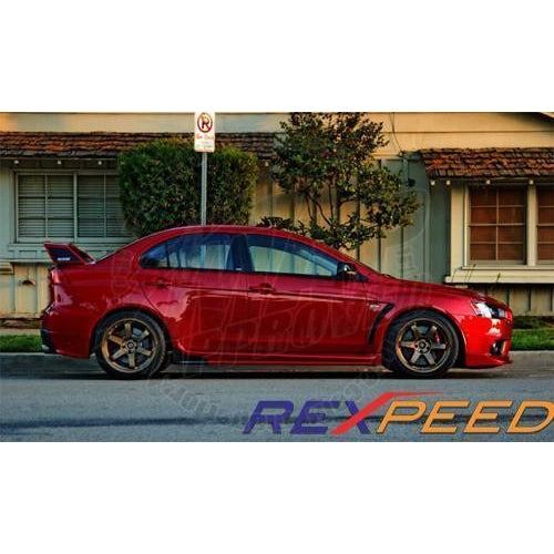 Rexpeed Carbon Side Spat - Aero Kit | 2008-2015 Mitsubishi Evo X (R77)-REX R77-REX R77-Side Skirts-Rexpeed-JDMuscle