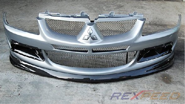 Rexpeed D - Style Carbon Front Splitter Mitsubishi Evolution 8 2003 - 2005 | R54 - JDMuscleFront Wind SplitterR54
