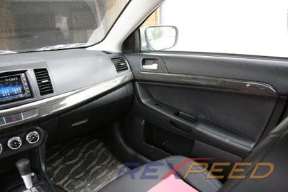 Rexpeed Dry Carbon Door Trim Overlays Mitsubishi Evo X 2008 - 2010 | R190 - JDMuscleExterior GarnishesR190