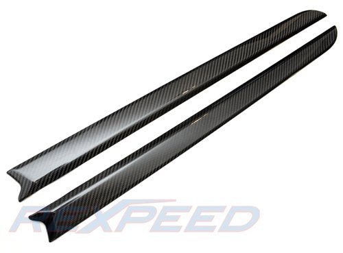 Rexpeed Dry Carbon Door Trim Overlays Mitsubishi Evo X 2008 - 2010 | R190 - JDMuscleExterior GarnishesR190