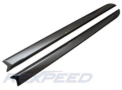 Rexpeed Dry Carbon Door Trim Overlays Mitsubishi Evo X 2008 - 2010 | R190 - JDMuscleExterior GarnishesR190