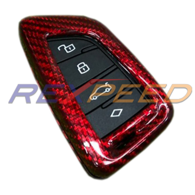 Rexpeed Dry Carbon Key Fob Cover | 2020 Toyota Supra (TS16)-REX TS16R-TS16R-Key Chains and Lanyards-Rexpeed-Red-JDMuscle