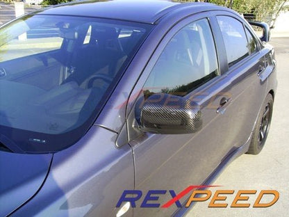 Rexpeed Dry Carbon Mirror Cover Mitsubishi Evo X 2008 - 2015 | R83 - JDMuscleAftermarket MirrorsR83