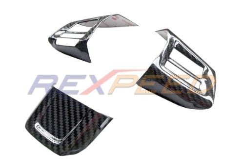 Rexpeed Dry Carbon Steering Wheel Cover - Version C WRX 2015+ / STi 2015+ | G37 - C - JDMuscleTrim KitsG37-C
