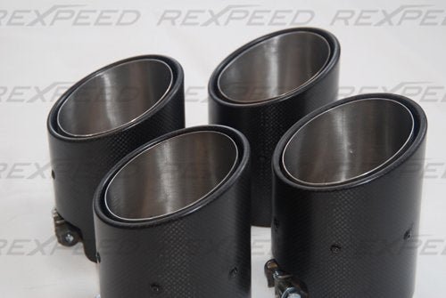 Rexpeed Dry Carbon Tips Nissan GTR R35 2009 - 21 | N27 - JDMuscleExhaust Tips and SilencersN27