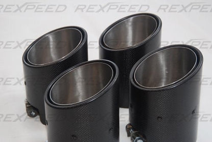 Rexpeed Dry Carbon Tips Nissan GTR R35 2009 - 21 | N27 - JDMuscleExhaust Tips and SilencersN27