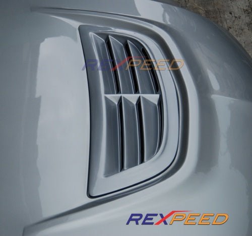 Rexpeed Fiberglass Bonnet Vent Mitsubishi EVO 9 2006 - 2007 | R80 - JDMuscleHood Scoops / VentsR80