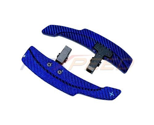 Rexpeed FRS/BRZ 2017+ /GR86/BRZ 2022+ AT Dry Carbon Shift Paddles Full Replacement | Blue | FR136B - JDMuscleSteering Wheel ComponentsFR136B