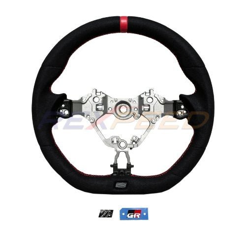 Rexpeed GR86 / BRZ 2022+ Black Suede Steering Wheel | FR82 - JDMuscleSteering WheelsFR82