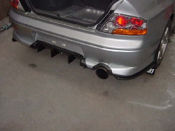 Rexpeed JDM Carbon Fiber Rear Bumper Extensions Mitsubishi EVO 7 - 8 2001 - 2005 | R62 - JDMuscleRear LipsR62