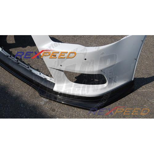 Rexpeed Ralliart Style Carbon Splitter | 2008-2015 Mitsubishi Evo X (R108)-REX R108-REX R108-Front Wind Splitter-Rexpeed-JDMuscle