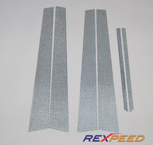 Rexpeed Silver Carbon Fiber Pillar Trim Mitsubishi EVO VIII/IX 2003 - 2007 | R36 - JDMuscleExterior GarnishesR36