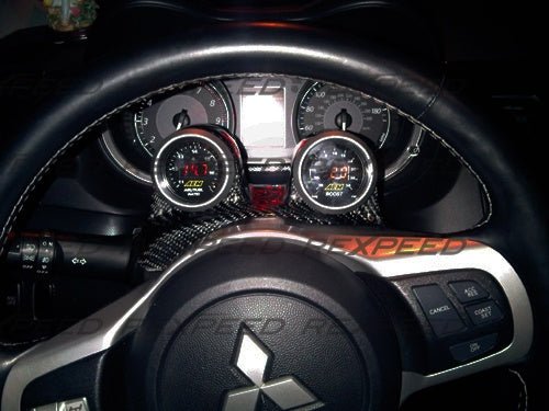 Rexpeed Steering Wheel Carbon Double Pod Mitsubishi Evo X 2008 - 2015 | R149A - JDMusclePodsR149A