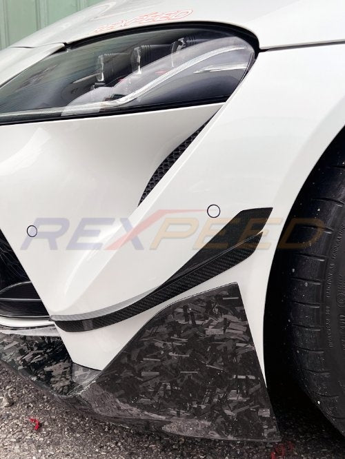 Rexpeed Supra GR 2020+ V7 Dry Carbon Front Canards | TS89 - JDMuscleCanardsTS89