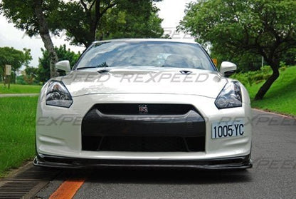 Rexpeed TS - Style Carbon Fiber Splitter Nissan GTR R35 2008 - 2011 | N08 - JDMuscleFront Wind SplitterN08