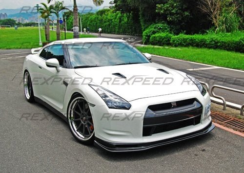 Rexpeed TS - Style Carbon Fiber Splitter Nissan GTR R35 2008 - 2011 | N08 - JDMuscleFront Wind SplitterN08