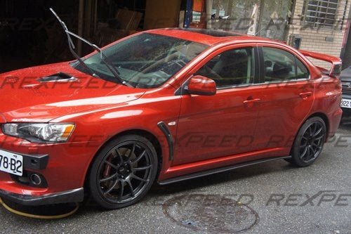 Rexpeed Type - 1 Carbon Side Skirt Extensions Mitsubishi EVO X 2008 - 2015 | R110C - JDMuscleSide SkirtsR110C