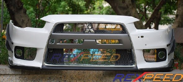 Rexpeed V - Style Carbon Front Splitter Cover Mitsubishi EVO X 2008 - 2015 | R91 - JDMuscleFront Wind SplitterR91