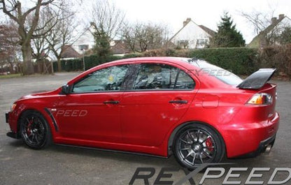 Rexpeed V - Style Carbon Side Skirt Extension Mitsubishi Evo X 2008 - 2015 | R110 - JDMuscleSide SkirtsR110