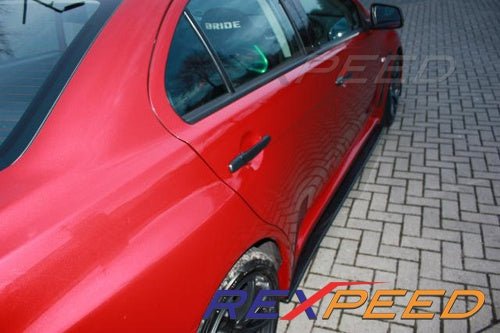 Rexpeed V - Style Carbon Side Skirt Extension Mitsubishi Evo X 2008 - 2015 | R110 - JDMuscleSide SkirtsR110