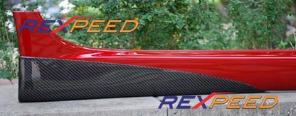 Rexpeed V - Style Carbon Side Spats Non Aero Kits Mitsubishi Evo X 2008 - 2015 | R92 - JDMuscleSide SkirtsR92