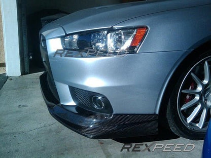 Rexpeed V - Style Carbon Splitter Mitsubishi EVO X 2008 - 2015 | R109 - JDMuscleFront Wind SplitterR109