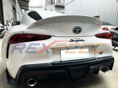 Rexpeed V2 Painted Spoiler 20 - 26 Toyota Supra GR - JDMuscleRear LipsWhite Metallic (D01)