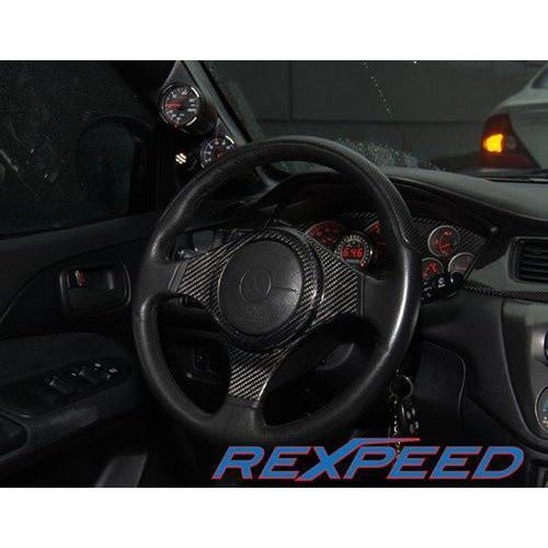 Rexspeed CT9A Dry Carbon Steering Wheel Cover Mitsubishi Evo 7/8/9 2001-2007 | R13 - JDMuscleTrim KitsREX R13