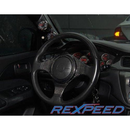 Rexspeed CT9A Dry Carbon Steering Wheel Cover Mitsubishi Evo 7/8/9 2001-2007 | R13 - JDMuscleTrim KitsREX R13