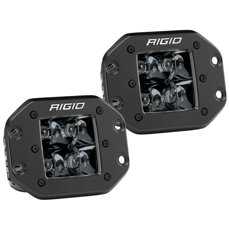 Rigid Industries D2 - Midnight Edition Flush Mount Spot Lights-rig212213BLK-849774019234-Rigid Industries-JDMuscle