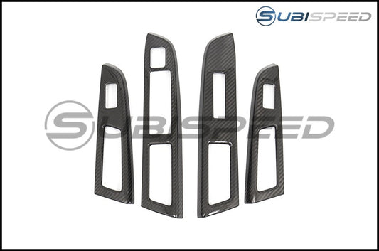 OLM S-LINE CARBON FIBER DOOR SWITCH PANEL COVERS 15-2016 WRX & STI | OLM-15WRX-PSCLH