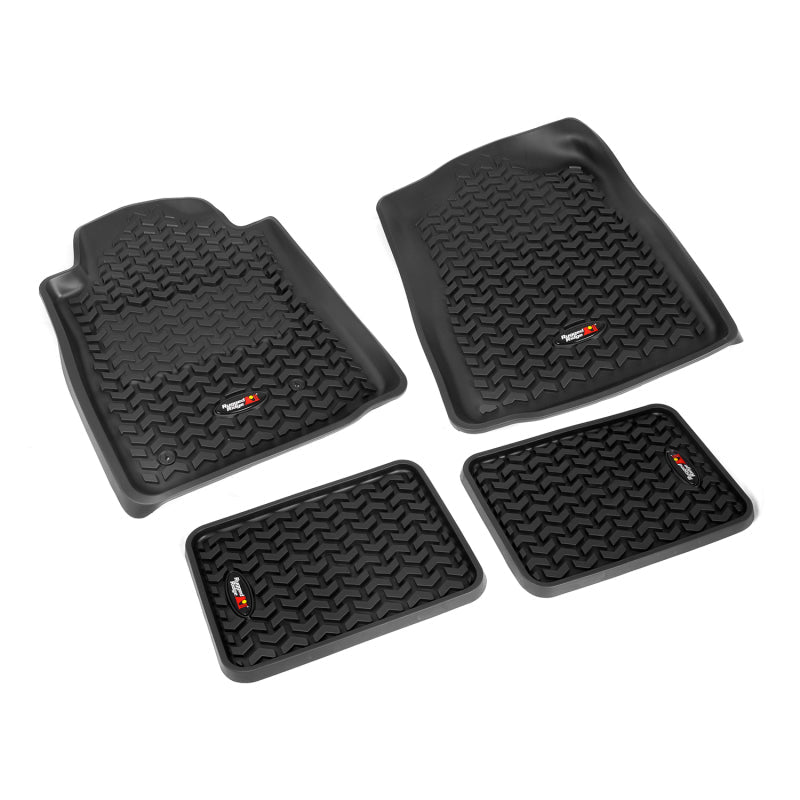 Rugged Ridge Front/Rear Floor Liner Black Toyota Tacoma Access / Double 2005 - 2011 | 82987.60 - JDMuscleFloor Matsrug82987.60