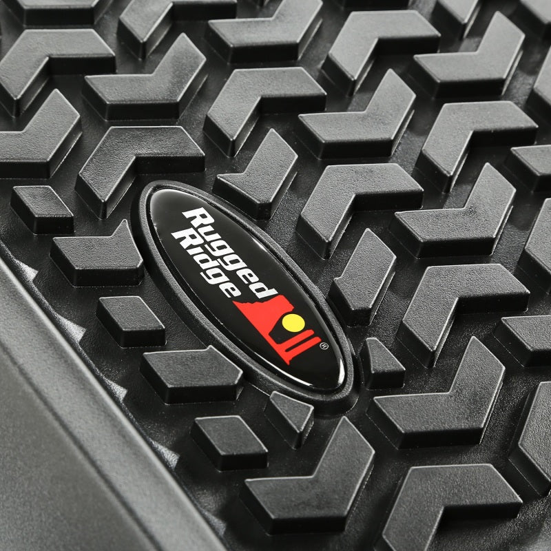 Rugged Ridge Rear Floor Liner Black Toyota Tundra Double Cab / Crew Max 2012 - 2019 | 82954.20 - JDMuscleFloor Matsrug82954.20