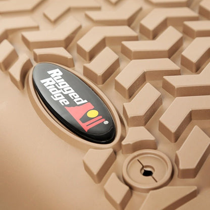 Rugged Ridge Rear Tan Floor Liner Toyota Tacoma Access / Double Cab Automatic 2005 - 2015 | 83954.10 - JDMuscleFloor Matsrug83954.10