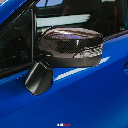 Seibon [15-21 WRX/STI] Carbon Fiber Mirror Covers w/ Turn Signal Cutout | seiMC15SBIMP - JDMuscleExterior GarnishesseiMC15SBIMP
