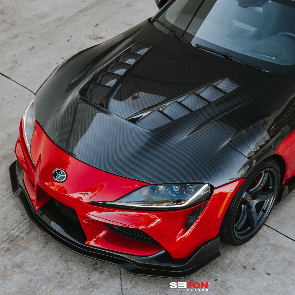 Seibon 20+ Supra TV-Style Carbon Fiber Hood | HD20TYSUP-TV-DS - JDMuscleHoodsseiHD20TYSUP-TV-DS