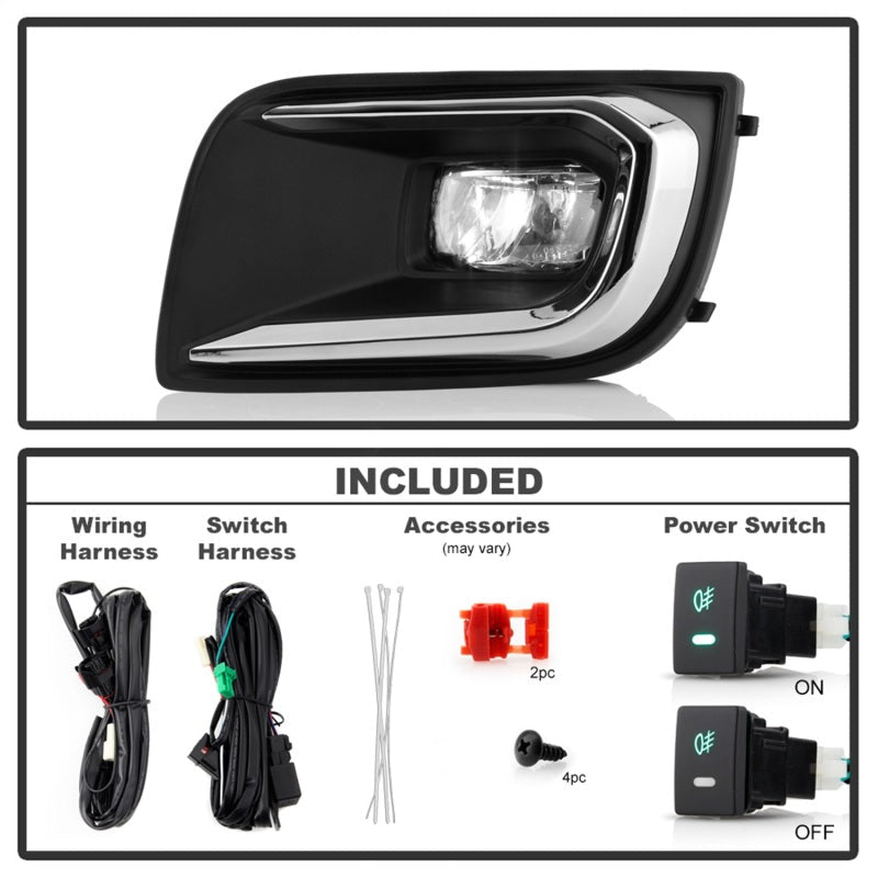 Seibon OEM Style LED Fog Lights w/ OEM Fit Switch Clear Toyota Sequoia 2018 - 2020 | 5087140 - JDMuscleFog Lightsspy5087140