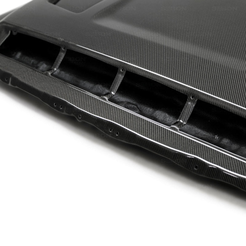 Seibon TS - Style Carbon Fiber Hood Toyota Tundra 2014 - 21 | HD14TYTU - TS - JDMuscleHoodsseiHD14TYTU-TS