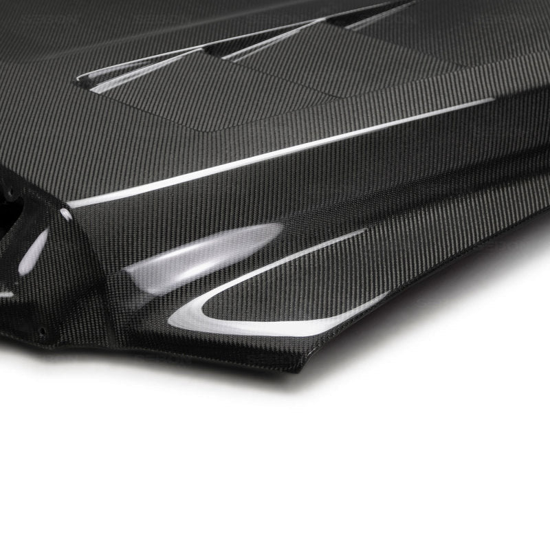 Seibon TS - Style Carbon Fiber Hood Toyota Tundra 2014 - 21 | HD14TYTU - TS - JDMuscleHoodsseiHD14TYTU-TS