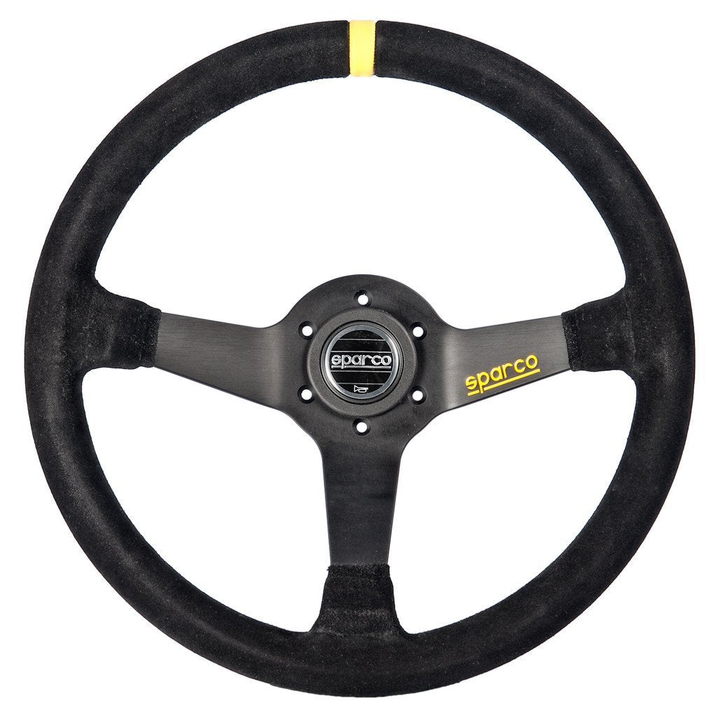 Sparco R 345 Competition Suede Steering Wheel - Universal-015R345MSN-015R345MSN-Steering Wheels-Sparco-JDMuscle