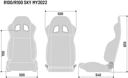 Sparco R100 Tuner Seat Vinyl Black - JDMuscleNon - Categorizedspa009014NRSKY