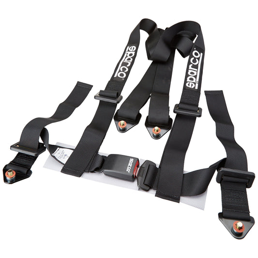 Sparco Street Bolt-In Harness Black 2 Inch 4PT - Universal-04604BVNR-Harnesses-Sparco-JDMuscle