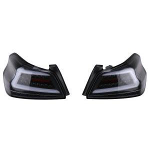 Spec-D Sequential LED Tail Lights - Subaru WRX / STI 2015+-SCDLT-WRX15JMLED-SQ-TM-SCDLT-WRX15JMLED-SQ-TM-Tail Lights-Spec-D Tuning-Black Housing w/ Clear Lens-JDMuscle