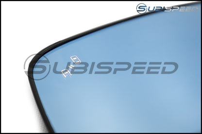 OLM 15-21 Subaru WRX/STI  WIDE ANGLE CONVEX MIRRORS WITH TURN SIGNALS, DEFROSTERS, AND BLIND SPOT (BLUE) | MRL-14-LPBH-BSM